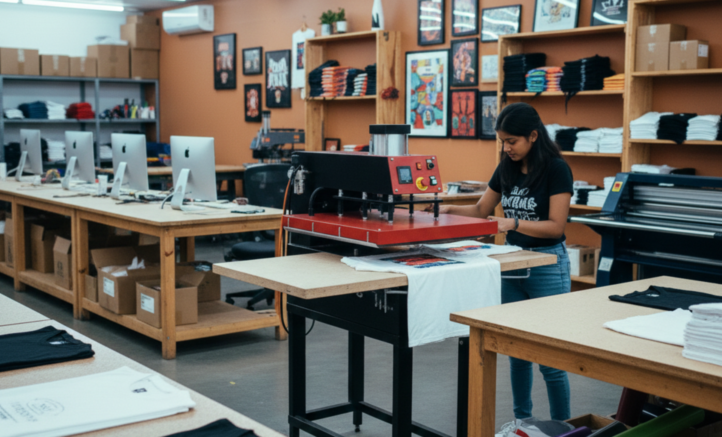 Flat Press Machine 16x24 Pneumatic With Air compressor2