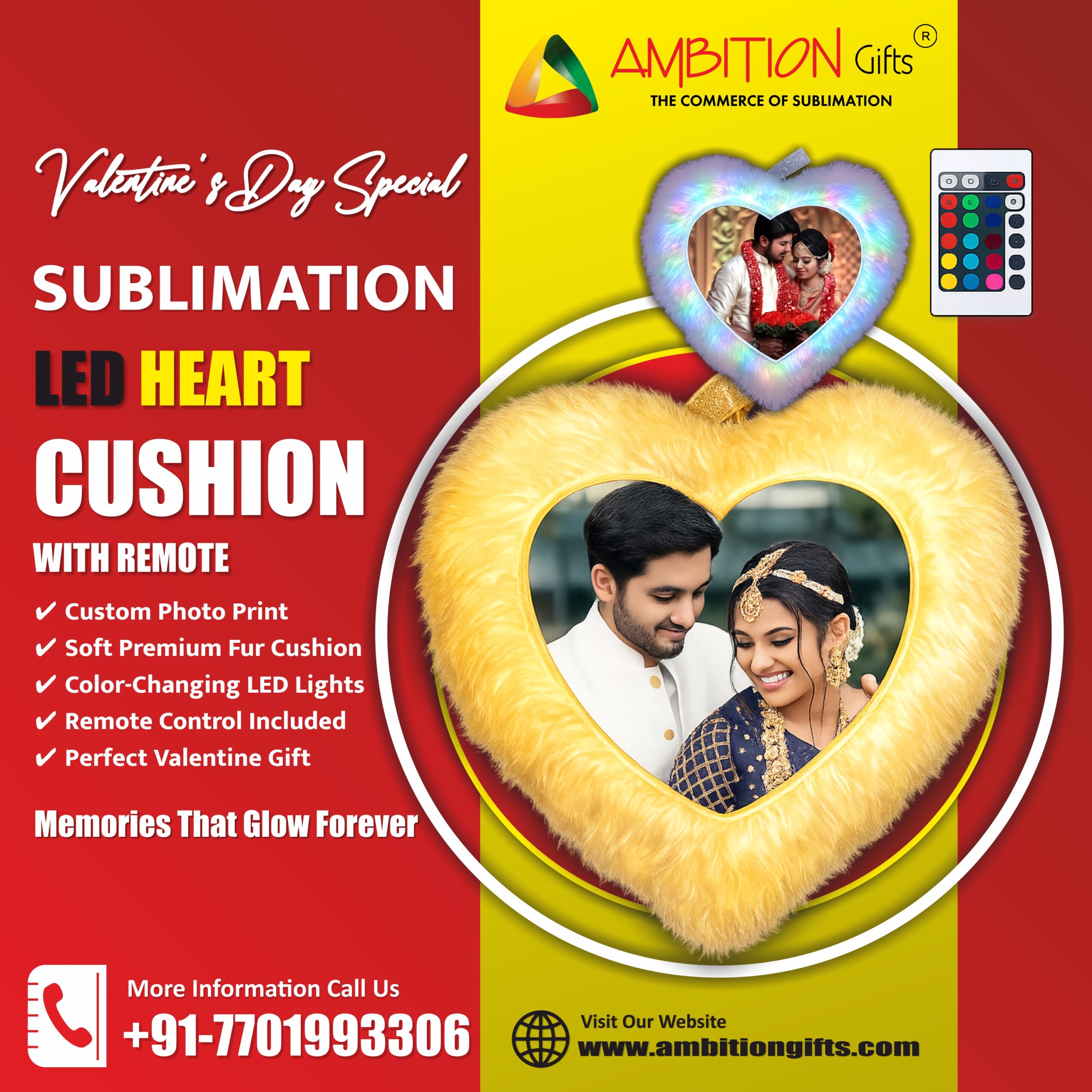 Sublimation Cushion Heart